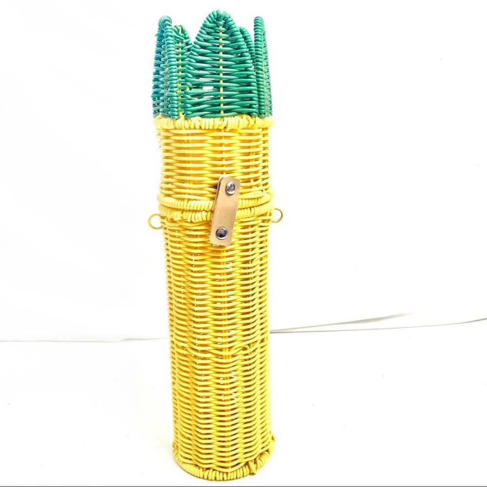 Pineapple Wicker Wine Basket Gift Holder